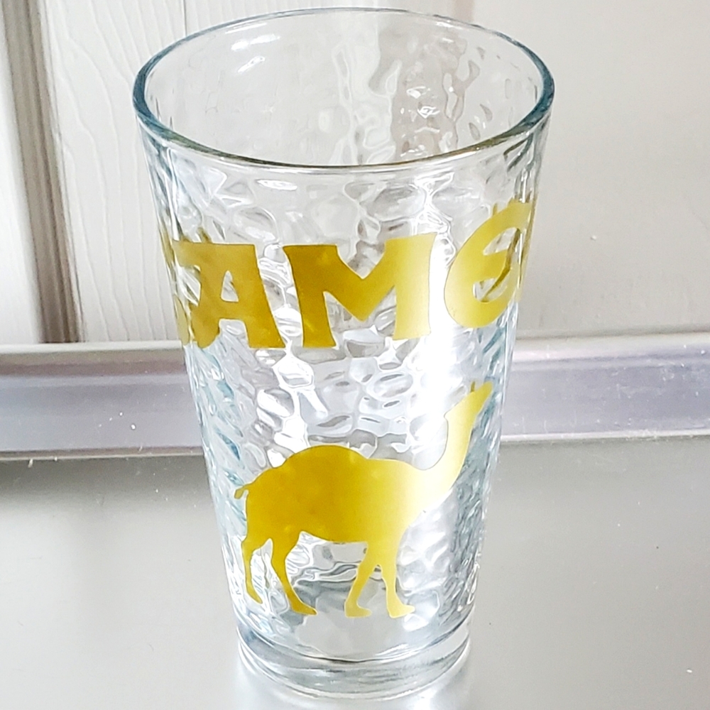 Vintage Camel Cigarettes Glass Cup